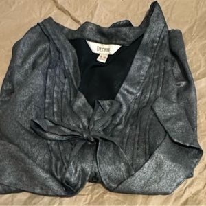 Decree silver tie blouse size XL